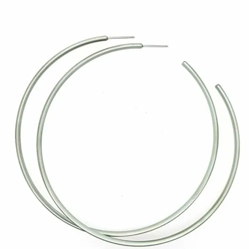 Extra Large Subtle Light Green Colour Hoop Earrings
